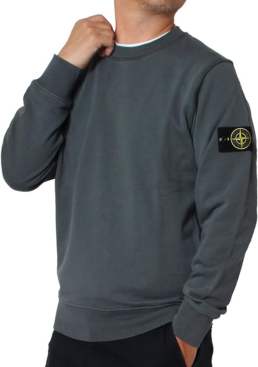 STONE  グレー トレーナー Amazon.co.jp: [ストーンアイランド] ワッペン付き スエット